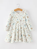 Load image into Gallery viewer, Girls Nativity Scene Winter Print Twirl Dress

