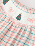 Load image into Gallery viewer, Girls Christmas Plaid Smocked Bloomers Set with Tree Embroidery
