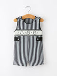 Load image into Gallery viewer, Halloween Ghost Smocked Boys Jon Jon Embroidered Romper
