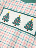 Load image into Gallery viewer, Baby Boy Christmas Embroidered Plaid Jonjon Romper
