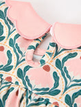 Load image into Gallery viewer, Fall Geometric Floral Baby Romper Petals Collar Smocked
