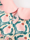 Load image into Gallery viewer, Fall Geometric Floral Girls Dress Petals Collar Smocked
