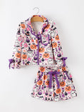 Load image into Gallery viewer, Halloween Pumpkin Ghost Print Girls Pajama Set
