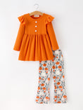 Load image into Gallery viewer, Fall Halloween Pumpkin Ghost Print Girls Long Sleeve Set
