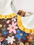 Load image into Gallery viewer, Fall Retro Floral Baby Girls Bubble Romper
