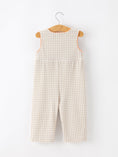 Load image into Gallery viewer, Thanksgiving Boys Gingham Jon Jon Embroidered Romper
