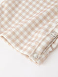 Load image into Gallery viewer, Thanksgiving Boys Gingham Jon Jon Embroidered Romper
