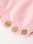 Load image into Gallery viewer, Christmas Candy Cane Bow Knit Baby Girls Romper
