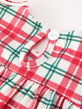 Load image into Gallery viewer, Red Christmas Plaid Wreath Baby Girl Bubble Romper
