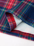 Load image into Gallery viewer, Navy Red Christmas Plaid Wreath Embroidered Girl Dress
