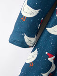 Load image into Gallery viewer, Christmas Girls Goose Twirl Dress Navy Long Sleeve Dress
