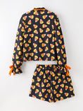 Load image into Gallery viewer, Halloween Candy Corn Mommy and Me Pajama Set Matching Lounge Set
