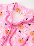 Load image into Gallery viewer, Halloween Pumpkin Ghost Print Girls Pajama Set Long Sleeve Top and Shorts
