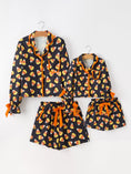 Load image into Gallery viewer, Halloween Candy Corn Mommy and Me Pajama Set Matching Lounge Set
