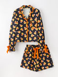 Load image into Gallery viewer, Halloween Candy Corn Mommy and Me Pajama Set Matching Lounge Set
