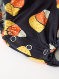 Load image into Gallery viewer, Halloween Candy Corn Baby Girl Bubble Romper Ruffle
