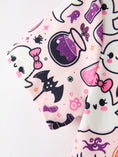 Load image into Gallery viewer, Halloween Pumpkin Ghost Print Girls Twirl Dress Short Sleeve
