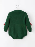 Load image into Gallery viewer, Christmas Jolly Candy Cane Knit Baby Romper
