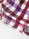 Load image into Gallery viewer, Fall Plaid Bow Ruffle Girls Bubble Romper
