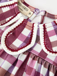 Load image into Gallery viewer, Fall Plaid Petals Collar Girls Bloomer Set
