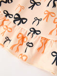 Load image into Gallery viewer, Halloween Bow Print Girls Twirl Dress Long Sleeve with Pockets
