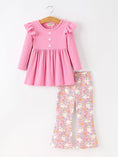 Load image into Gallery viewer, Halloween Ghost Girls Bell Bottom Pant Set Ruffle
