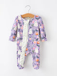 Load image into Gallery viewer, Halloween Ghost Pumpkin Girls Romper Ruffle Zipper
