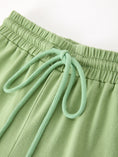 Load image into Gallery viewer, Fall Green Kids Pajamas Set Pumpkin Embroidery Button Sleepwear
