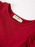 Load image into Gallery viewer, Christmas Girls Red Lace Bow Ruffle Dress
