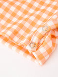 Load image into Gallery viewer, Boys Halloween Dog Pumpkin Jonjon Plaid Trim Outfit
