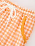 Load image into Gallery viewer, Boys Halloween Dog Pumpkin Outfit Set Plaid Pants
