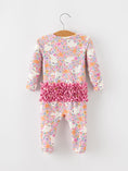 Load image into Gallery viewer, Halloween Ghost Baby Zip Romper Ruffle Trim
