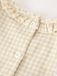 Load image into Gallery viewer, Baby Girls Goose Embroidered Beige Plaid Ruffle Bloomer Set
