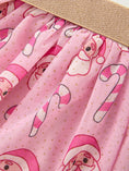 Load image into Gallery viewer, Girls Pink Christmas Santa Candy Cane Print Tutu Skirt
