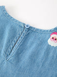 Load image into Gallery viewer, Christmas Santa Embroidered Girls Denim Dress
