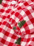Load image into Gallery viewer, Christmas Tree Embroidered Red Plaid Baby Girls Ruffle Collar Romper
