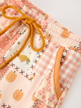 Load image into Gallery viewer, Thanksgiving Pumpkin Patchwork Girls Top And Shorts Outfit
