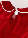 Load image into Gallery viewer, Christmas Velvet Baby Romper Smocked Embroidery Bow
