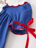 Load image into Gallery viewer, Christmas Santa Embroidery Girls Bloomer Set Peter Pan Collar
