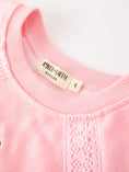 Load image into Gallery viewer, Christmas Tree Appliqué Girls Pink Sweatshirt And Pants Set
