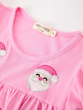 Load image into Gallery viewer, Christmas Santa Embroidery Girls Dress Ruffle Sleeve

