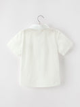 Load image into Gallery viewer, Boys Christmas Tree Embroidered White Short Sleeve Button Down Shirt
