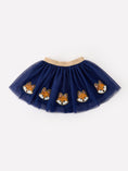 Load image into Gallery viewer, FALL Girls Navy Fox Sequin Tulle Tutu Skirt

