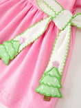 Load image into Gallery viewer, Baby Girls Christmas Pink Bow Christmas Tree Top & Bloomer Set
