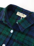 Load image into Gallery viewer, Christmas Boys Green & Navy Plaid Button Down Shirt
