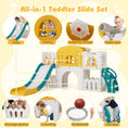 Load image into Gallery viewer, All-in-1 Toddler Slide Playset Playground with Tunnel and Ladder and Basketball

