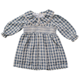 Load image into Gallery viewer, Blue Plaid Ruffle Collar Dress
