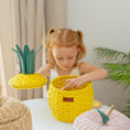 Load image into Gallery viewer, Pineapple Storage Basket Small - Yellow
