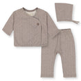 Load image into Gallery viewer, Fleece Kimono Top, Legging, and Bonnet Set
