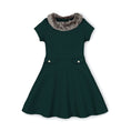 Load image into Gallery viewer, Fit and Flare Ponte Dress with Faux Fur - Baby
